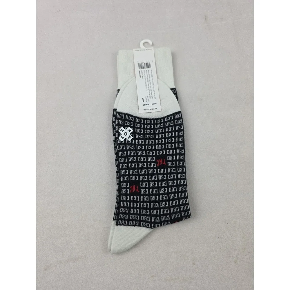 HOT SOX Men's CBD THC Socks Black Print Gift Size 6-12 Funny Humorous